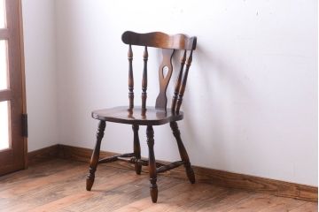 中古　飛騨産業　キツツキマーク　スティックバックチェア(3)