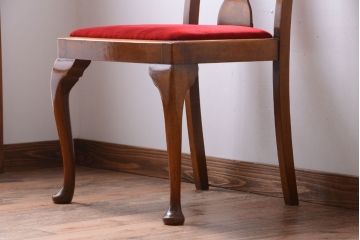 アンティーク家具　イギリスアンティーク　シンプルな木製チェア(1)