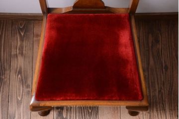 アンティーク家具　イギリスアンティーク　シンプルな木製チェア(1)