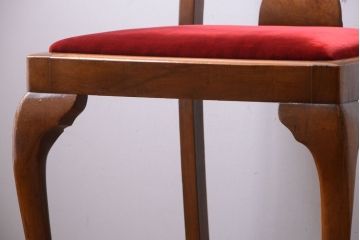 アンティーク家具　イギリスアンティーク　シンプルな木製チェア(1)