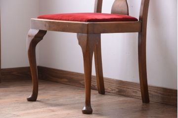 アンティーク家具　イギリスアンティーク　シンプルな木製チェア(2)