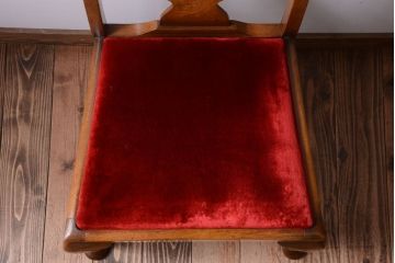 アンティーク家具　イギリスアンティーク　シンプルな木製チェア(2)