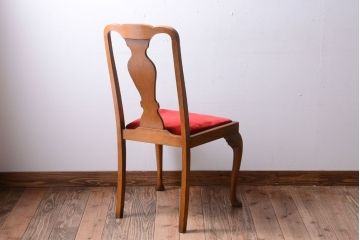 アンティーク家具　イギリスアンティーク　シンプルな木製チェア(2)