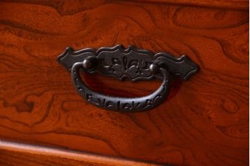 中古　民芸家具　前面欅材!高級重ね茶箪笥