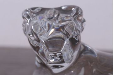 アンティーク雑貨　中古　バカラ(Baccarat)　クリスタル　牛置物(オブジェ・オーナメント)