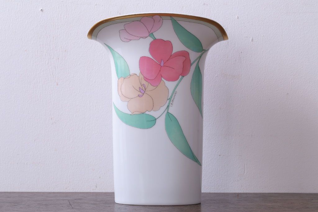 アンティーク雑貨　ビンテージ　ドイツ　LEONARD(レオナール)　花瓶(フラワーベース)