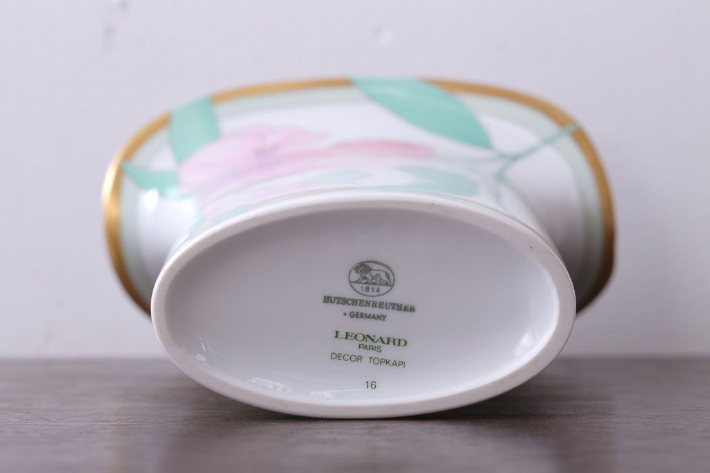 アンティーク雑貨　ビンテージ　ドイツ　LEONARD(レオナール)　花瓶(フラワーベース)