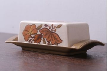 アンティーク雑貨　イギリスビンテージ　Palissy(パリシー)　kismet(キスメット)シリーズ　バターディッシュ(バターケース)(洋食器)