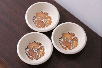 アンティーク雑貨　イギリスビンテージ　Palissy(パリシー)　kismet(キスメット)シリーズ　深皿3点セット(1)(洋食器)