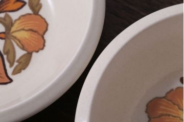 アンティーク雑貨　イギリスビンテージ　Palissy(パリシー)　kismet(キスメット)シリーズ　深皿3点セット(1)(洋食器)