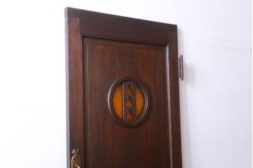 大正ロマン　当時物色ガラス入り!和製アンティークドア