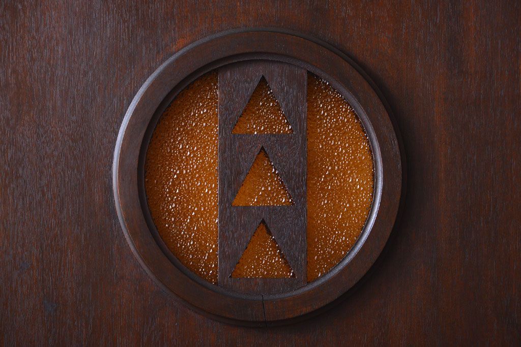 大正ロマン　当時物色ガラス入り!和製アンティークドア