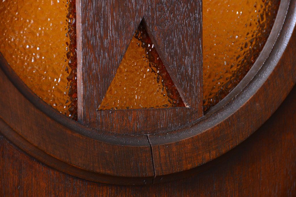 大正ロマン　当時物色ガラス入り!和製アンティークドア