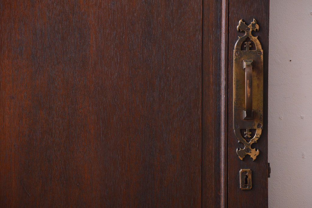 大正ロマン　当時物色ガラス入り!和製アンティークドア