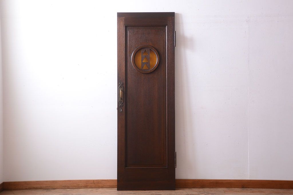 大正ロマン　当時物色ガラス入り!和製アンティークドア(2)