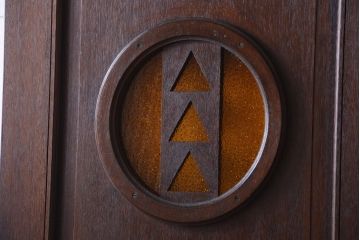 大正ロマン　当時物色ガラス入り!和製アンティークドア(2)