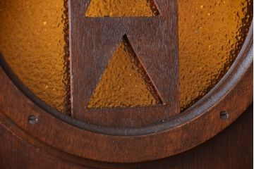 大正ロマン　当時物色ガラス入り!和製アンティークドア(2)