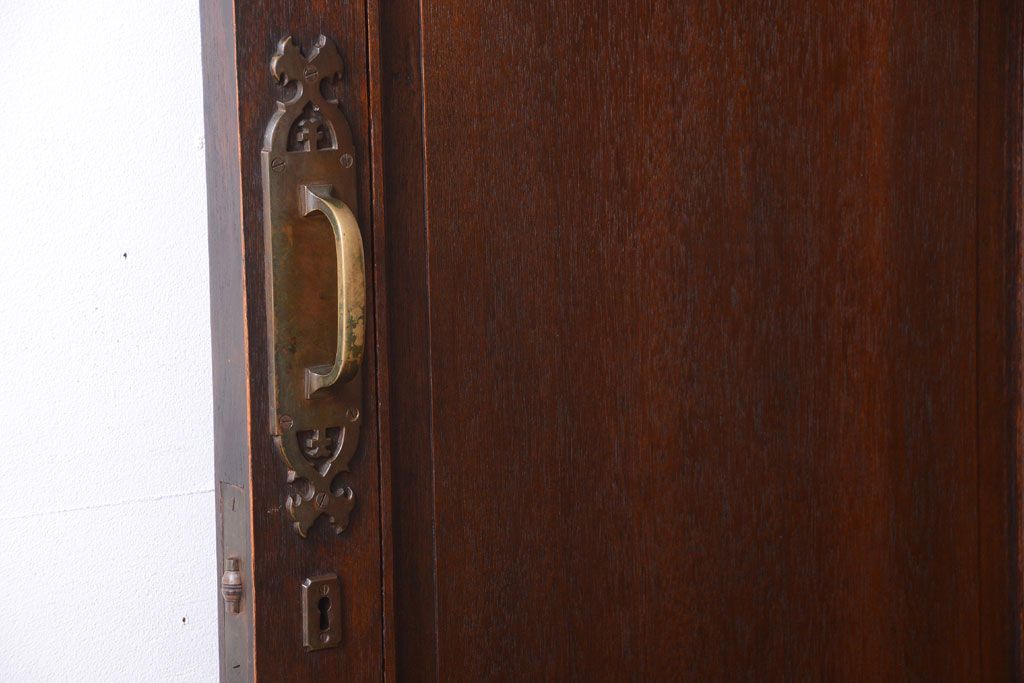 大正ロマン　当時物色ガラス入り!和製アンティークドア(2)