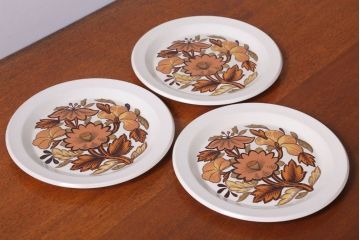 イギリスビンテージ　Palissy(パリシー)　kismet(キスメット)シリーズ　ディナープレート3枚セット(2)(洋食器)