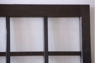 古民具・骨董　明治〜大正期　クリアガラス入り格子蔵戸