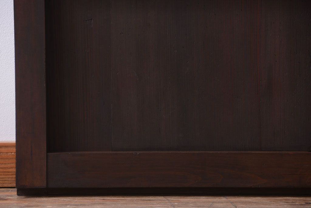 古民具・骨董　明治〜大正期　クリアガラス入り格子蔵戸