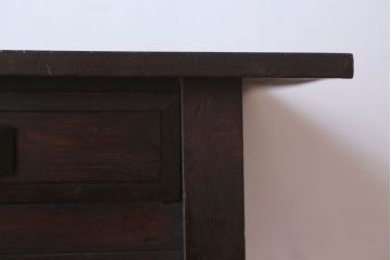 アンティーク家具　大正ロマン　透かし彫りが美しいアンティーク平机(デスク)