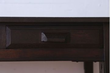 アンティーク家具　大正ロマン　透かし彫りが美しいアンティーク平机(デスク)