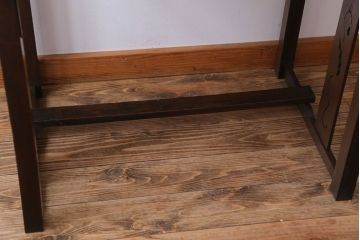 アンティーク家具　大正ロマン　透かし彫りが美しいアンティーク平机(デスク)