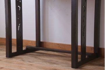 アンティーク家具　大正ロマン　透かし彫りが美しいアンティーク平机(デスク)