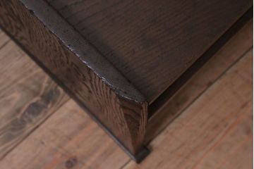 アンティーク家具　古民具・骨董　丸金具付き!古い栗材のアンティーク文机