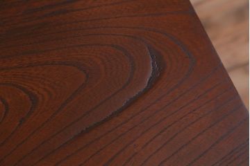 アンティーク家具　古民具・骨董　天板欅材一枚板のシンプルなアンティーク文机
