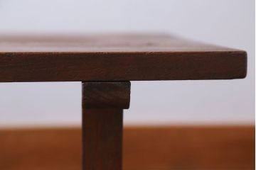アンティーク家具　古民具・骨董　天板欅材一枚板のシンプルなアンティーク文机
