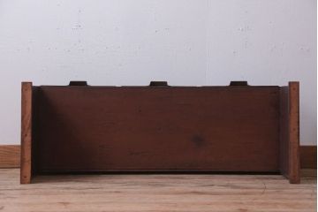アンティーク家具　古民具・骨董　栗材!3杯引き出しのアンティーク文机