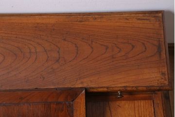 アンティーク家具　和製アンティーク　古い栓材製のシンプルで上品な簿記机(ライティングビューロー)