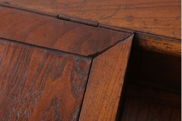 アンティーク家具　和製アンティーク　古い栓材製のシンプルで上品な簿記机(ライティングビューロー)