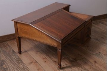 アンティーク家具　和製アンティーク　古い栓材製のシンプルで上品な簿記机(ライティングビューロー)