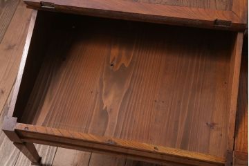 アンティーク家具　和製アンティーク　古い栓材製のシンプルで上品な簿記机(ライティングビューロー)