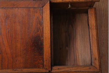 アンティーク家具　和製アンティーク　古い栓材製のシンプルで上品な簿記机(ライティングビューロー)