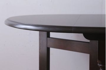 中古　松本民芸家具　28型　バタフライ卓(拡張式テーブル)(定価16万円)(1)