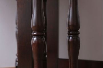 中古　松本民芸家具　28型　バタフライ卓(拡張式テーブル)(定価16万円)(1)