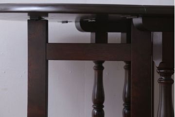 中古　松本民芸家具　28型　バタフライ卓(拡張式テーブル)(定価16万円)(1)