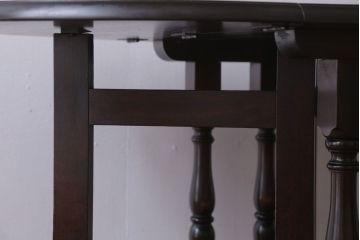 中古　松本民芸家具　28型　バタフライ卓(拡張式テーブル)(定価16万円)(2)