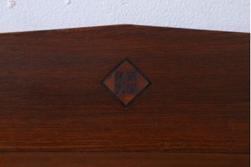 アンティーク家具　和製アンティーク　丸窓がおしゃれな古い木製の本箱(ブックケース)