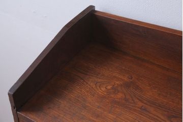 アンティーク家具　和製アンティーク　丸窓がおしゃれな古い木製の本箱(ブックケース)