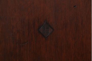 アンティーク家具　和製アンティーク　丸窓がおしゃれな古い木製の本箱(ブックケース)