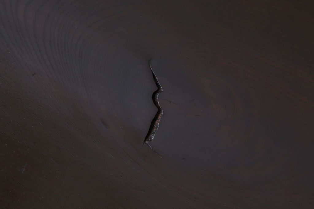 アンティーク家具　古民具・骨董　明治〜大正期　総欅材のアンティーク座机(両袖机)