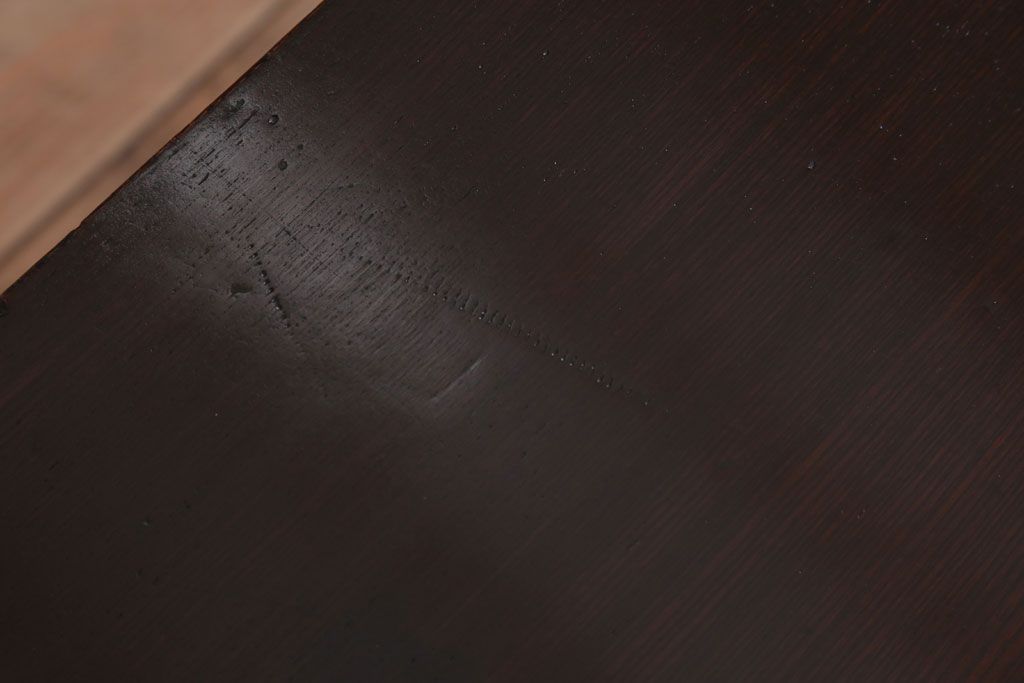 アンティーク家具　古民具・骨董　明治〜大正期　総欅材のアンティーク座机(両袖机)