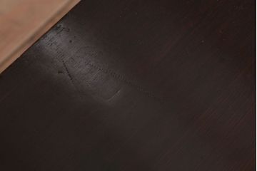 アンティーク家具　古民具・骨董　明治〜大正期　総欅材のアンティーク座机(両袖机)