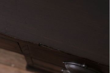 アンティーク家具　古民具・骨董　明治〜大正期　総欅材のアンティーク座机(両袖机)