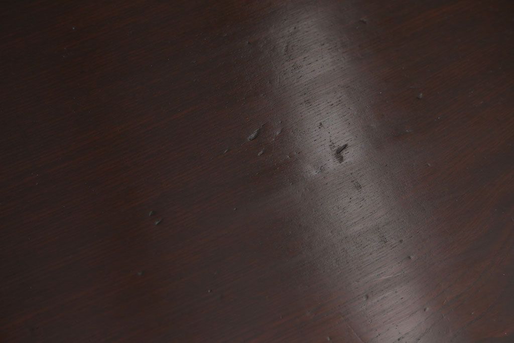 アンティーク家具　古民具・骨董　明治〜大正期　総欅材のアンティーク座机(両袖机)